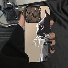 Cool Hakimi Is Suitable For Apple 15 Pro Max Phone Case,  16 Cute, 14 Pro High-End, 17 Pro New - 彩銀殼-黑色-冷酷哈基米 - 查看 1