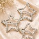 SET OF 3 LARGE GLITTERY SILVER