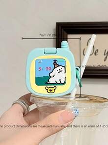Apple Cute Bluetooth Earphone Protective Case, Soft Shell Small Mirror Wireless Earphone Protective Case, Compatible With 1/2/Pro/3/Pro (2nd Gen) - Mint Blue - View 2
