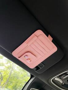Car Sun Visor Organizer Clip, Multi-Function Car Glasses Holder, Card, Business Card, ID, Ticket Storage Bag - A - View 10