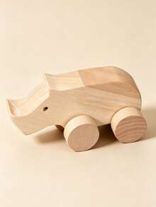 1pc Funny Wooden Animal Figurine Desktop Decor Suitable For Nursery And Children's Room Baby Accessories Baby Supplies Baby Girl Supplies Room Decoration - Multicolor - View 11