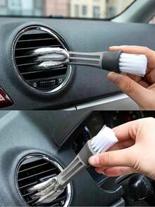 1pc Car Air Vent Cleaning Brush, Soft Bristle Interior Dusting Brush, Car Cleaning Tool, Automotive Accessory - Multicolor - View 1