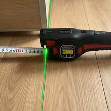 NJTY 3-In-1 Laser Tape Measure, Dual Up/Down Green Laser Lines, 5m Auto-Lock Tape & Built-In Precision Bubble Level, Layout Tool For Wall Mounting, Carpentry, Ceiling Renovation, DIY Woodworking And Home Construction Projects - A - View 6