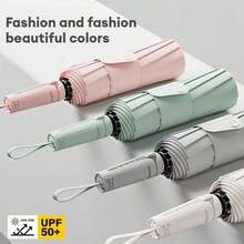 Ô dù gấp chống gió unisex, ô tự động cỡ lớn khung 10K gia cố, ô che nắng du lịch, mẫu cao cấp - A - Xem 7