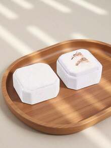 Hochwertiger koreanischer Samt-Schwan Schmuckkasten mit doppelten Ringen | Muttertag | Weihnachten | Geburtstag Geschenk für Freundin - Verschiedenfarbig - Übersicht 4