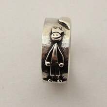 Creative Retro Handcrafted Couple Rings, Minimalist Versatile Daily & Party Accessory, Great Birthday & Anniversary Gift - Silver - View 1