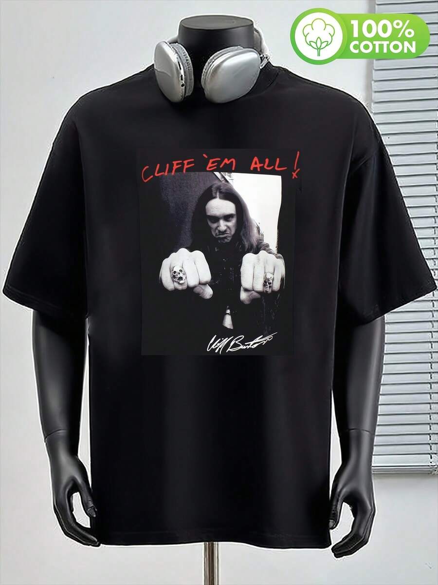 Men T-Shirts - 黑色 - 查看 1