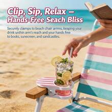 1pc Universal Clip-On Beverage Cup Holder, Suitable For Desk Side Clip, Can Be Clipped To Desk And Chair, Adjustable Clip Mouth, Non-Slip Silicone Cup Holder, Suitable For Beach, Camping, Office Use - Clip-on Beverage Holder - View 4