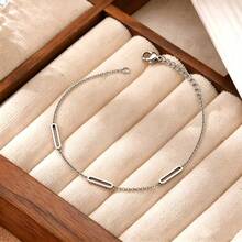 1pc Minimalist Stainless Steel 18K Gold Plated Exquisite Bamboo Knot Bracelet, Elongating Hand Women's Style, Adjustable Bangle, Eid & Summer Vacation Accessory Jewelry - Rose Gold - View 12