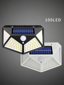 Outdoor Solar Wall Light 100 LED 4-Sided Motion Sensor Waterproof, Pick Your Style For Garden Patio Fence Decor - Solar-powered 100 LED Wall Light - View 10