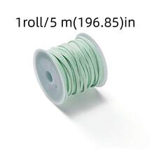 Gulungan Tali Beludru Suede 5 Meter, Benang Flocking Kulit Sintetis, Tali Pembuatan Perhiasan DIY untuk Gelang Anyaman, Kalung, Gantungan Kunci - 5 m - View 27