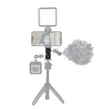 Double-Layer Multi-Threaded Photography Mounting Adapter With Anti-Reverse Mounting Screw Holes, 1/4" & 3/8" Arri Positioning Holes, Suitable For Tripod, Magic Arm, Selfie Stick, Microphone, Fill Light, DSLR Camera Cage With 1/4" Screw - View 4
