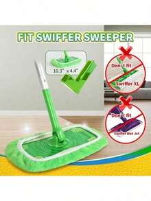 4/2/1pc Flat Mop Replacement Cleaning Pads, Washable And Reusable Mop Replacement Pads, Floor Cleaning Mop Replacement Set, Dry And Wet Use, Suitable For Kitchen, Bathroom, Home Cleaning - Multicolor - View 7