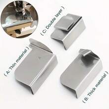 1/2/3pcs Sewing Machine Side Guide, Stainless Steel Overlock Guide Tool, Precise Edge Stitching And Fabric Positioning, Anti-Cut Hemming Guide, Suitable For Industrial Overlock Machines And Heavy Fabric Sewing - Edge Binding Tool - View 12