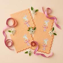 20/40/60 Peças, Guardanapos de Papel para Coquetéis com Fatias de Laranja, Guardanapos Descartáveis de 2 Camadas com Impressão em Aquarela, Design de Copo de Bebida Tropical com Borda Ondulada Bege e Laço Rosa, Toalhas de Mão para Festa na Piscina de Verão, Brunch de Meninas, Suprimentos para Celebração de Coquetéis Tropicais, 13*13 Polegadas - cor laranja - Visão 3