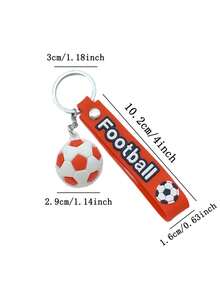 6pcs Football Keychains, Non-Squeezable, Hard Texture, Football Keychain Set, Not A Toy, Bulk Keychains, Gift Bag Fillers, Inspirational Football Key Rings, Football Keychain Gifts, Suitable For Sports Carnival Rewards, Random Colors - Multicolor - View 13