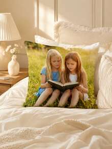 Personalized Photo Pillow, Upload Your Own Photo Single-Sided Pillow For Wedding, Birthday, Couple Gift, Decorative Anniversary Keepsake, Pet Loss Memorial Pillow - Multicolor - View 7