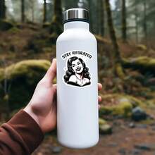 1 Stück Stay Hydrated Trinkwasser Aufkleber, Vampir Buchthema Vinyl Aufkleber für Laptop Wasserflasche Notizbuch E-Reader, wasserdichter Gothic Buchliebhaber Aufkleber, ästhetischer Schreibwaren Sammelalbum Geschenk für Leser - S2216 - Übersicht 3