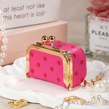 1pc Portable Mini Jewelry Box, Travel Earring, Ring, Accessory Storage Box - Lilac Purple - View 12