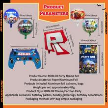 Roblox 14个装多色可重复使用礼品袋，青少年派对礼品盒，生日、节日、糖果、日常礼物、派对装饰 - roblo 鋁箔氣球袋A - 查看 5