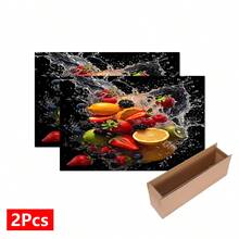 1pc, Home Decor, Fruit Pattern Printed Bowl & Plate Absorbent Mat, Dish Drying Mat, Espresso Machine Countertop Absorbent Mat, Drainage Mat, Soft Faucet Absorbent Mat, Sink Cup Mat, Kitchen Supplies, Bathroom Supplies - Multicolor - View 13