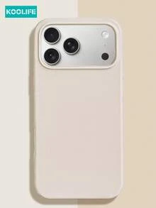 Koolife Beige Liquid Silicone Magnetic Phone Case, TPU Material, MagSafe Fit, Scratch And Drop Protection, Compatible With Apple 17/17 Pro/17 Pro Max/16/15/14/13 - White - View 6