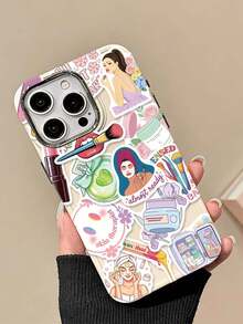 60PCS Self Care Beauty Esthetician Skincare Vinyl Stickers, Girl Facial Floral Decor Decals Scrapbook Stationery Stickers For Notebook Journal Phone Case Reward Birthday Gift School Supplies - 1 Set - View 5