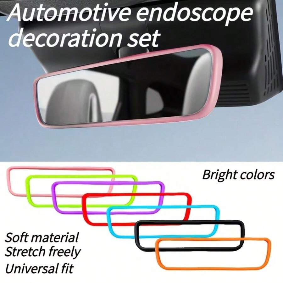 1 Funda protectora de silicona para espejo retrovisor de coche, decoración de coche, compatible con la mayoría de los modelos, funda protectora universal de silicona para espejo retrovisor