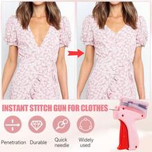 Stitchy - Alter Your Clothing Instantly - 1 Red And Pink Stitchy With 480 Micro Stitches & 1/5 Needles - At-Home Alterations - Wardrobe Assistant - 5 Needle Head - View 3
