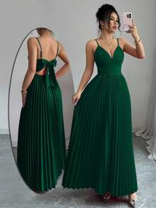 Elegant And Sexy Women's Dress With Thin Straps And Crisscross Back - 米色 - 查看 1