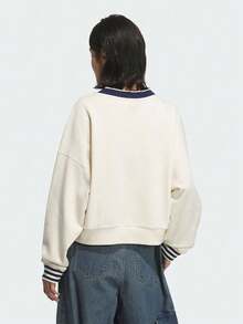 Adidas Originals Women's IH SWEATCREW W Knit Sweatshirt Without Hood KC5845 - White - View 4