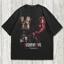 Veronica Vintage T-Shirt,  Unisex T-Shirt,  2027 Shirt, Code: Veronica Tee,  Biohazard,. - 黑色 - 查看 1