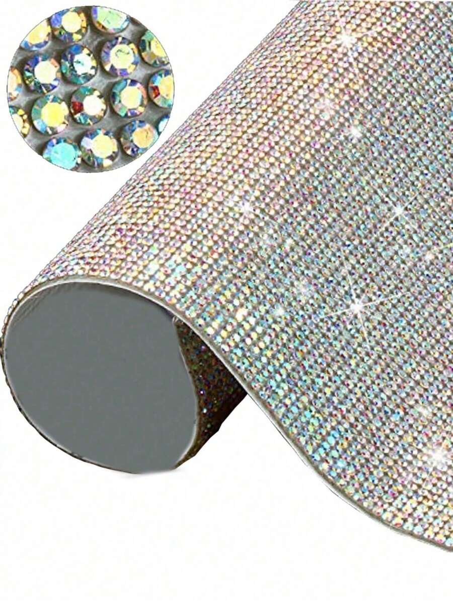 Nail Art Rhinestone Glue Mesh Diamond Sticker Crystal Rhinestone Sticker DIY Full Sheet Decoration Accessories - Multicolor - View 1