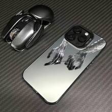 Funda Mano a Mano Adecuada para Apple 15 Pro Max, 16 Pro, Creativa 14 Pro, Personalizada 17 - Carcasa plateada - Negro - De la mano - Ver 1