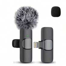 Micrófono de solapa profesional para grabación, batería recargable de 60mAh, 2 micrófonos, con protector de viento, reducción de ruido, compatible con múltiples teléfonos, adecuado para entrevistas, videos y podcasts - Ver 13