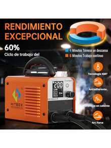 HITBOX Soldador de varilla 160A máquina soldadora Lift TIG MMA ARC 2 en 1 mini máquina soldadora portátil de 110V con Arc Force Hot Start Anti-Stick pantalla digital LCD y soldador inversor IGBT - como en la imagen - Ver 10