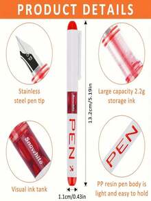 5pcs/10pcs Quick-Dry Fine Tip Plastic Pens With Clip Cap, Disposable Ink Refillable Pens, Back To School - Multicolor - View 2