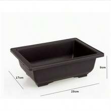 Square And Rectangular Imitation Purple Clay Planters, Bonsai Pots, Small Potted Plant Plastic Containers, Succulent Plant Pots - A - View 14