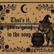 1pc Framed/Unframed Vintage Floral Witch Cat Country Gothic Canvas Poster, Humorous Spooky Halloween Kitchen Wall Art Decor, Dark Country Style, Suitable For Dorm, Living Room, Bedroom, Modern Home Decor - A - View 7