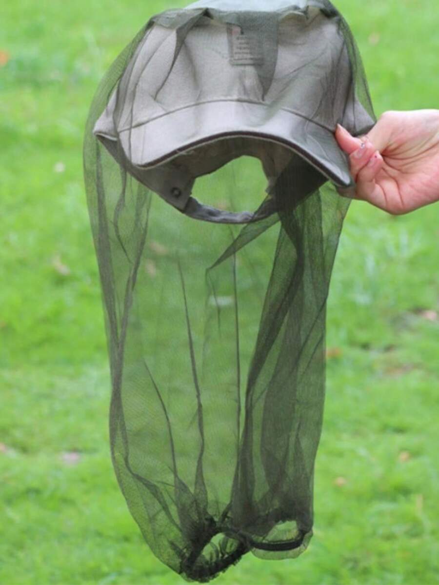 Night Fishing Anti-Mosquito Hat, Unisex Anti-Bee Hat, Mesh Fishing Outdoor Angling Hat, Breathable Face Shield Anti-Insect Hat, Gauze - Army Green - View 1