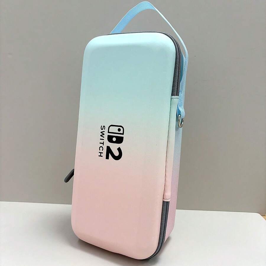 Switch 2 漸層硬殼攜帶收納包,大容量旅行收納袋,可收納底座、充電器與 12 張遊戲卡,便攜防護收納袋,遊戲卡槽收納包,便攜 Switch 旅行收納包 - 查看 1