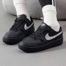Nike Women's Shock-Absorbing Versatile Platform Low-Top Sneakers - Hitam - View 6