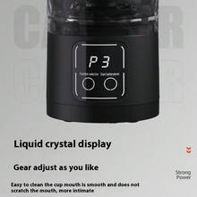 Portable Electric Stirring Cup, Type-C Charging (1300mAh Lithium Battery), LED Display, Multi-Speed Adjustment, Suitable For Cold And Hot Beverages, One-Click Motor Detachment, Easy To Clean, Ideal For Mixing Coffee, Milk, Milkshake, Soy Milk, Etc. - Multicolor - View 7