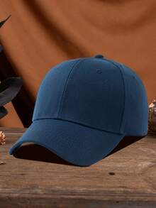 1pc Men's Black Multi-Color Solid Plain Outdoor Casual Fashion Adjustable Size Sun Protection Baseball Cap With Hook And Loop, Suitable For Sports, Daily Wear, Fishing, Team, Camping, Versatile - Multicolor - View 16