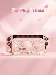 New Switch2 (2025) Game Console Accessories, 1pc Cartoon Cute Cat & Flower Pattern Protective Case, Compatible With Switch2, Switch NS/Switch OLED/Lite, Switch Game Console Accessories, Storage Bag, Switch Protective Case, Romantic Gift For Switch Players - Multicolor - View 11