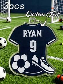 Custom Acrylic Football Keychains, Personalized Sports Keychain, Customized Acrylic Football Team Keychains, Sports Enthusiasts, 's Birthday/Anniversary/Graduation Gift/Sports Souvenir - Multicolor - View 11