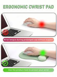 Comfort First Gel Wrist Rest Mouse Pad, Concave Design To Relieve Pain, Stable Non-Slip Base, Suitable For Office And Gaming Scene Decoration - View 6