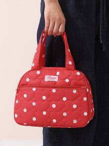 Bolsa de almuerzo aislada con lunares retro de moda, bolsa térmica elegante y minimalista a prueba de fugas, bolsa enfriadora aislada reutilizable de gran capacidad, adecuada para trabajo, escuela, picnic y viajes a parques temáticos, regalo de vuelta a la escuela en otoño, regalo de Navidad, regalo del Día de San Valentín - Multicolor - Ver 10