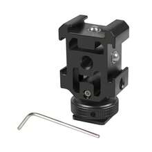 3-Way Cold Shoe Extension Mount 1 To 3 Cold Shoe Adapter Bracket Compatible With Camera Cage DSLR Mirrorless Camera, Hot Shoe Expander For Fill Light Microphone Photography Accessories - View 12