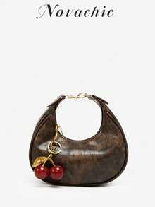 Bolso de Hombro/Axila para Mujer, Casual, Minimalista, Espacioso, Ligero y Versátil - Borgoña 2 - Ver 1